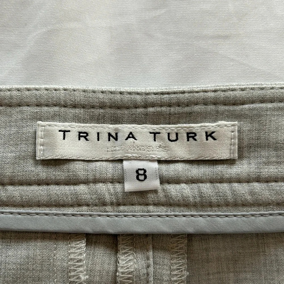 Trina Turk gray trouser wide leg pants 8 - Picture 5 of 11